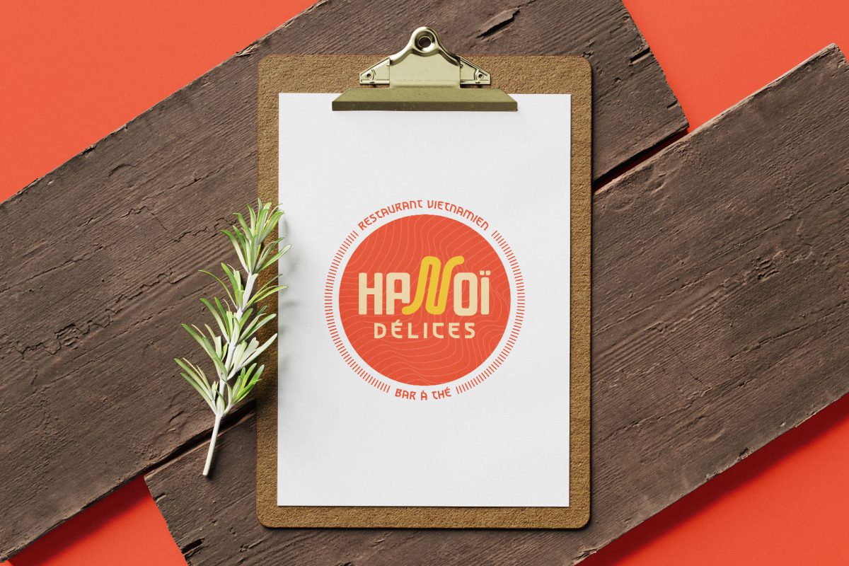 Concept de logo pour un restaurant vietnamien